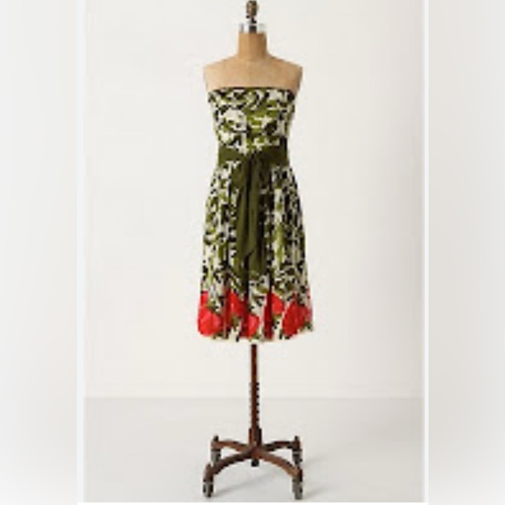 Anthropologie We Love Vera Strawberries Sundress NWOT